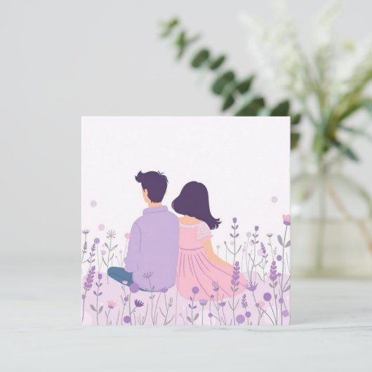 Lavender Daydream Kaart (Staand voorkant)