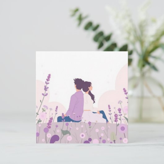 Lavender Daydream Kaart (Staand voorkant)