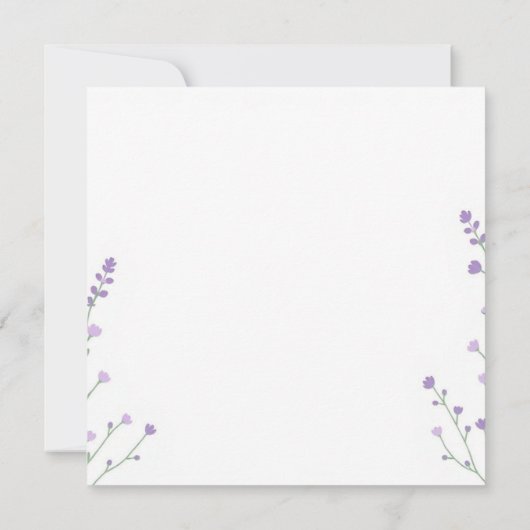 Lavender Daydream Kaart (Achterkant)