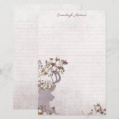 Lavender Deer Dreamweaver Boho Chic Monogram (Voorkant / Achterkant)