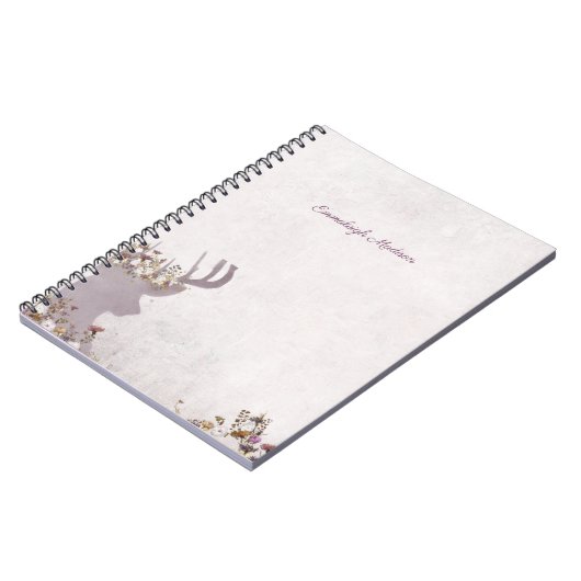 Lavender Deer Dreamweaver Boho Chic Monogram Notitieboek (Linkerzijde)