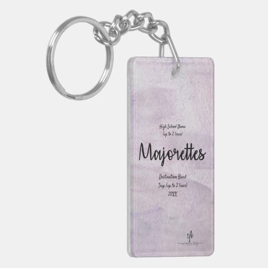 Lavender Delite Majorettes Band Trip Pers. Sleutelhanger (Voorkant Links)