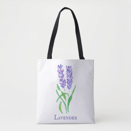 Lavender Design Canvas tas (Voorkant)
