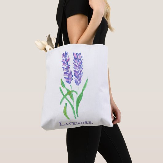 Lavender Design Canvas tas (Dichtbij)