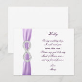 Lavender Diamond Infinity Maid of Honor Kaart (Voorkant / Achterkant)