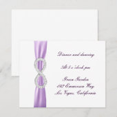 Lavender Diamond Infinity Wedding Reception Kaart (Voorkant / Achterkant)