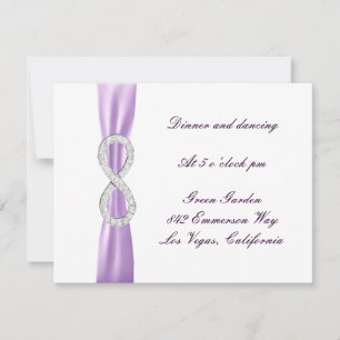 Lavender Diamond Infinity Wedding Reception Kaart