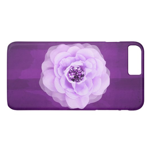 Lavender Diamond Roos Paars Grunge Case-Mate iPhone Case (Achterkant (Horizontaal))