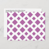 Lavender Diamonds op White Briefkaart (Voorkant / Achterkant)