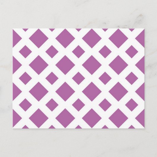 Lavender Diamonds op White Briefkaart (Voorkant)