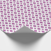 Lavender Diamonds op White Cadeaupapier (Hoek)