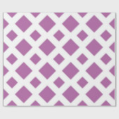 Lavender Diamonds op White Cadeaupapier (Vlak)