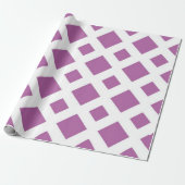 Lavender Diamonds op White Cadeaupapier (Uitgerold)
