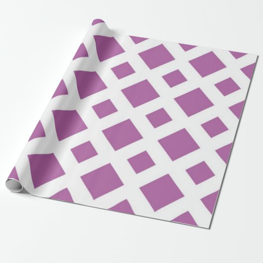 Lavender Diamonds op White Cadeaupapier (Uitgerold)