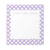 Lavender Dotty Polka Dots Notitieblok (Voorkant)
