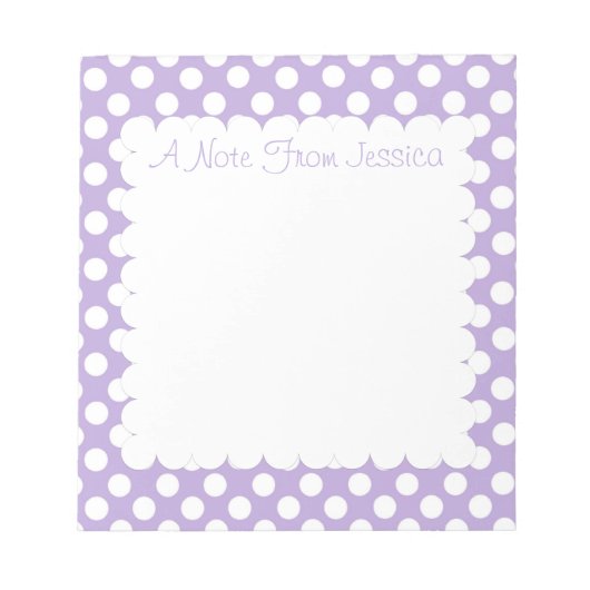 Lavender Dotty Polka Dots Notitieblok (Voorkant)