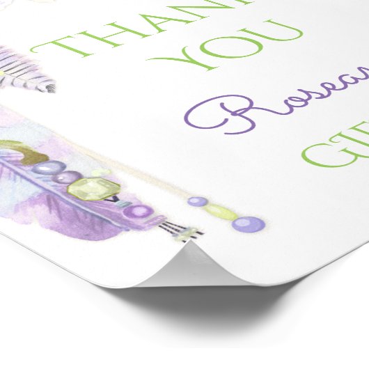 Lavender Dream Catcher Tribal Boho Sign Poster (Hoek)