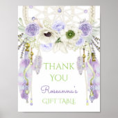 Lavender Dream Catcher Tribal Boho Sign Poster (Voorkant)