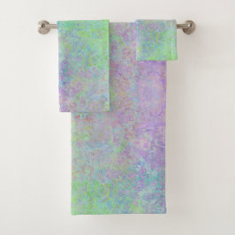 Lavender Dream Neon Pastel Alcohol Inkt Abstract Bad Handdoek
