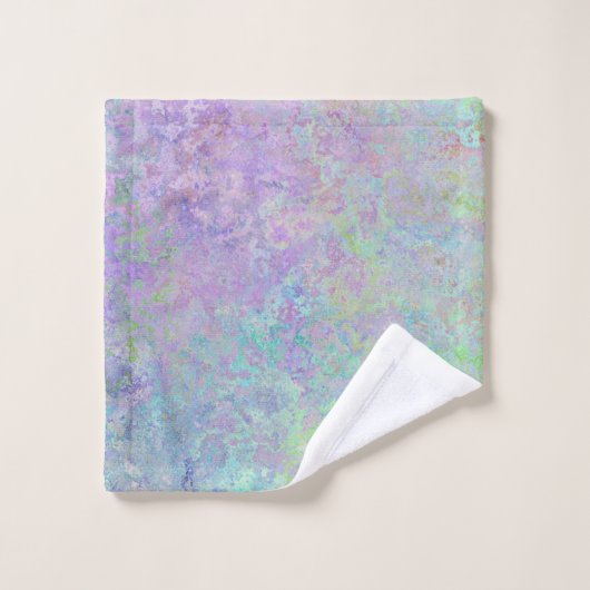 Lavender Dream Neon Pastel Alcohol Inkt Abstract Bad Handdoek (Wasdoekje)