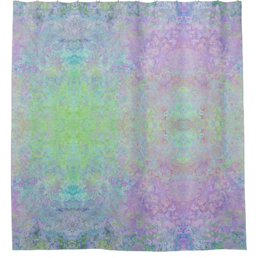 Lavender Dream Neon Pastel Alcohol Inkt Abstract Douchegordijn (Voorkant)