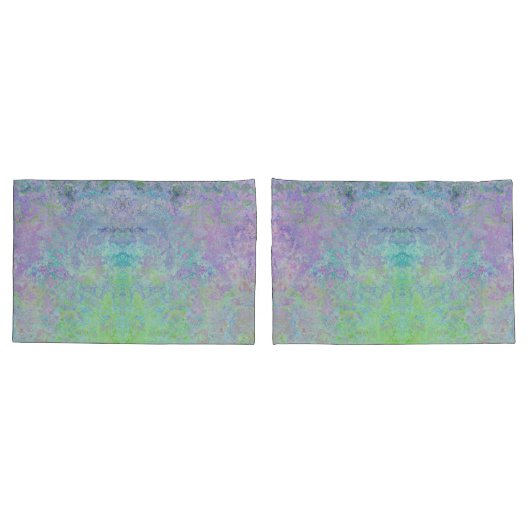 Lavender Dream Neon Pastel Alcohol Inkt Abstract Kussensloop (Achterkant-Set)
