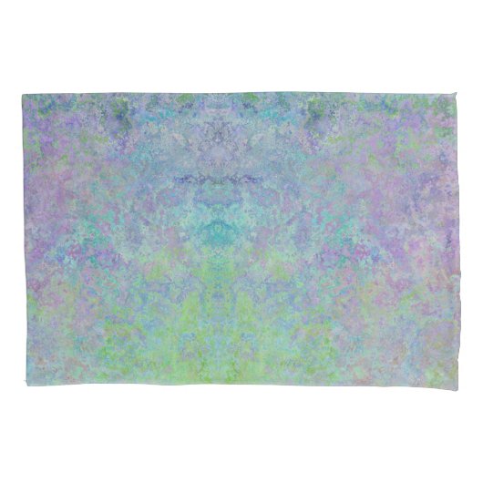 Lavender Dream Neon Pastel Alcohol Inkt Abstract Kussensloop (Voorkant-Links)