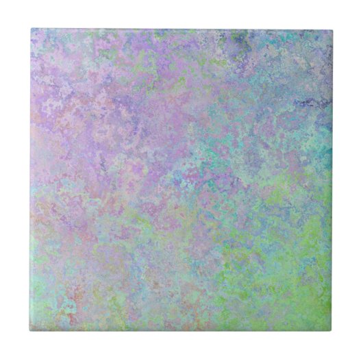 Lavender Dream Neon Pastel Alcohol Inkt Abstract Tegeltje (Voorkant)