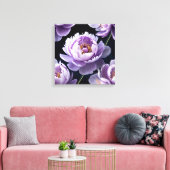 Lavender Dream Peonies Canvas Afdruk (Insitu (Woonkamer))