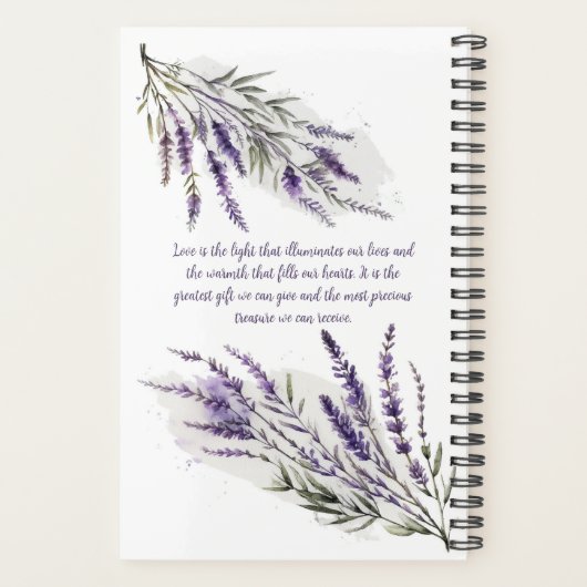 Lavender Dreams:  huwelijkspanner Planner (Achterkant)