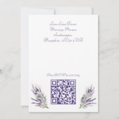 Lavender Dreams: Uitnodiging tot Waterverf bruilof (Achterkant)