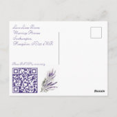 Lavender Dreams: Waterverf bruiloft Briefkaart (Achterkant)