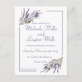 Lavender Dreams: Waterverf bruiloft Briefkaart (Voorkant)