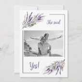 Lavender Dreams: Waterverf Engagement Party Kaart (Achterkant)