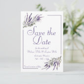 Lavender Dreams: Waterverf sparen de datum uitnodi Save The Date (Staand voorkant)