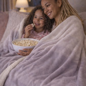 Lavender Dusk Fade Sherpa Blanket Sherpa Deken