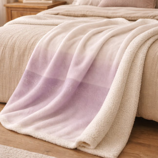 Lavender Dusk Fade Sherpa Blanket Sherpa Deken