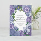 Lavender Dusk, Periwinkle Smoke & Frosted Bluebell Kaart (Staand voorkant)