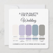 Lavender & Dusty Blue Spring Wedding Palette Card Kaart (Voorkant)