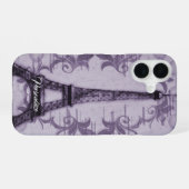 Lavender Eiffel Tower iPhone Case 16 Hoesje (Achterkant horizontaal)