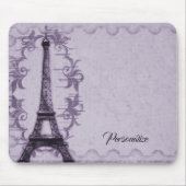 Lavender Eiffel Tower Mousepad Muismat (Voorkant)