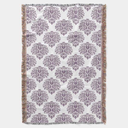 Lavender Elegant Damask Deken (Voorkant Verticaal)