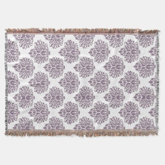 Lavender Elegant Damask Deken (Voorkant)