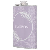 Lavender Elegant Damask Flask Heupfles (Links)
