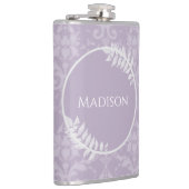 Lavender Elegant Damask Flask Heupfles (Rechts)