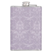 Lavender Elegant Damask Flask Heupfles (Achterkant)