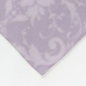 Lavender Elegant Damask gepersonaliseerd Fleece Deken (Hoek)