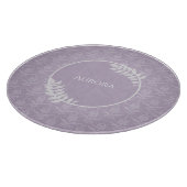Lavender Elegant Damask gepersonaliseerd Snijplank (Hoek)