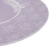 Lavender Elegant Damask gepersonaliseerd Snijplank (Hoek)