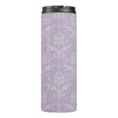 Lavender Elegant Damask gepersonaliseerd Thermosbeker (Achterkant)